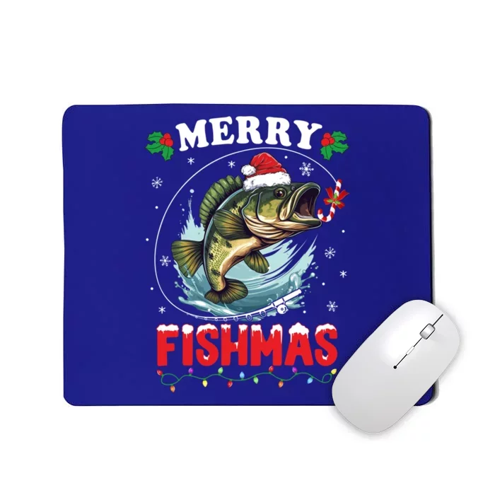 Merry Fishmas Fish Funny Fishing Christmas Dad Great Gift Mousepad