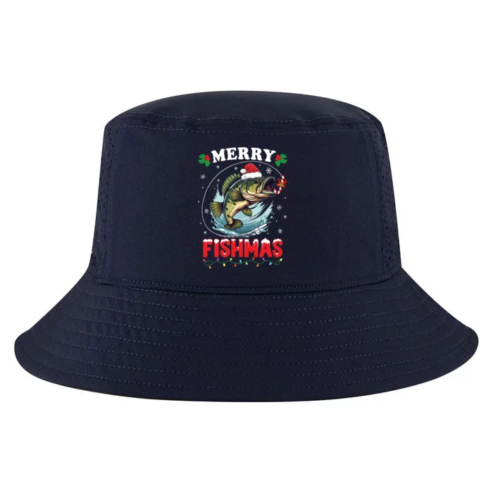 Merry Fishmas Fish Funny Fishing Christmas Dad Great Gift Cool Comfort Performance Bucket Hat