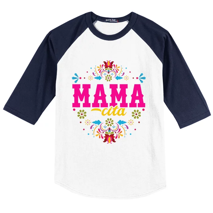 Mamacita First Fiesta Birthday For Cactus Sombrero Baseball Sleeve Shirt