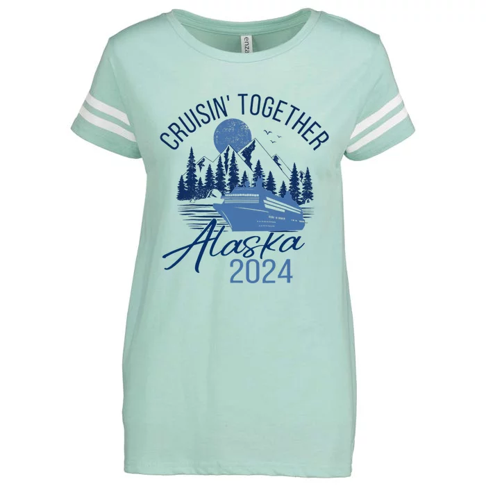 Matching Family Friends And Group Alaska Cruise 2024 Trip Enza Ladies Jersey Football T-Shirt