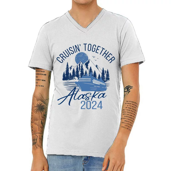 Matching Family Friends And Group Alaska Cruise 2024 Trip V-Neck T-Shirt