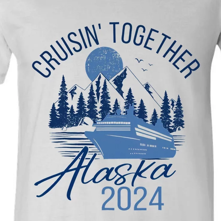 Matching Family Friends And Group Alaska Cruise 2024 Trip V-Neck T-Shirt