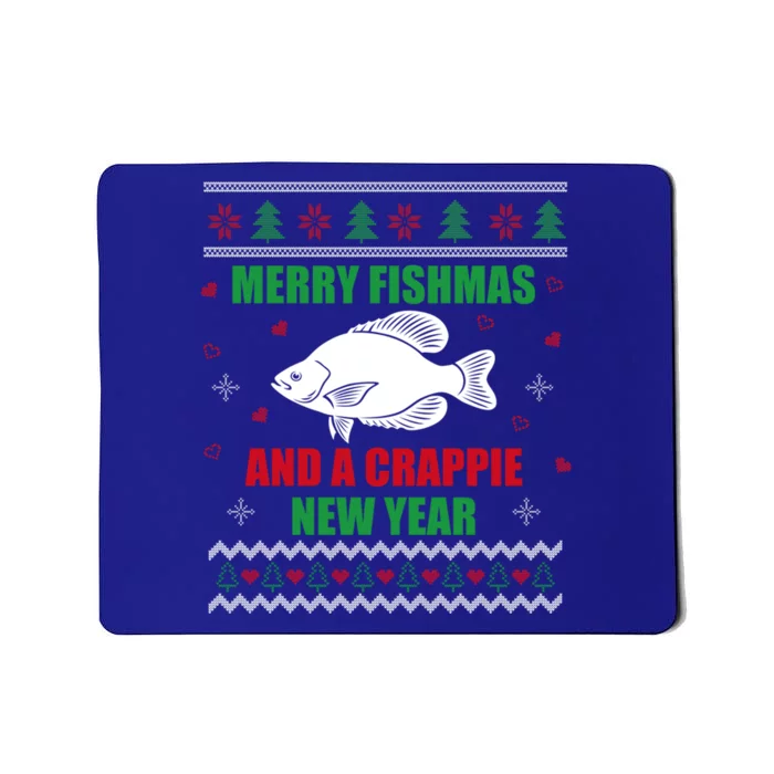 Merry Fishmas Fishing Funny Xmas Crappie For Fisher Gift Mousepad