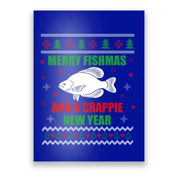 Merry Fishmas Fishing Funny Xmas Crappie For Fisher Gift Poster