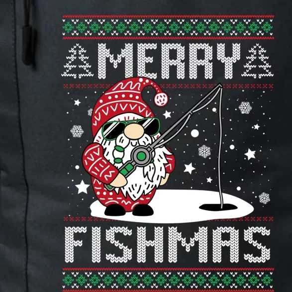 Merry Fishmas Fishing Gnome Christmas Santa Fisher Gift Daily Commute Backpack