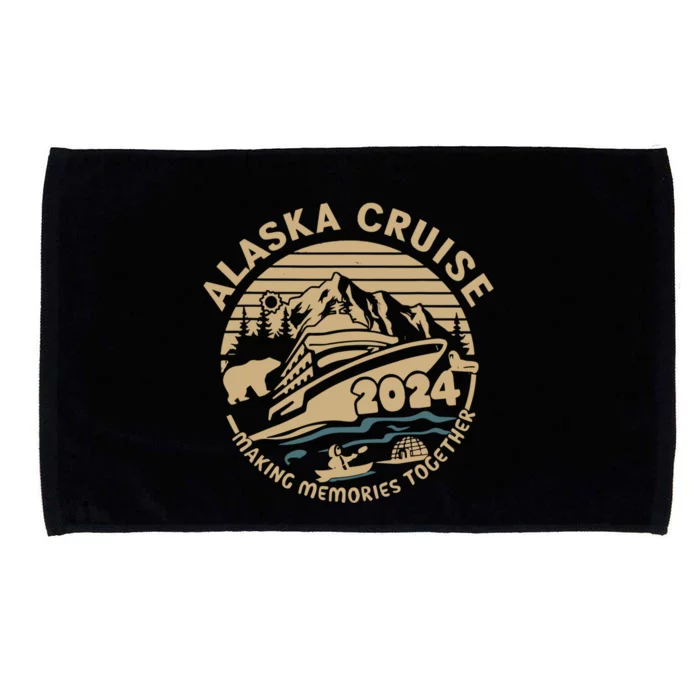 Matching Family Friends And Group Alaska Cruise 2024 Trip Gift Microfiber Hand Towel