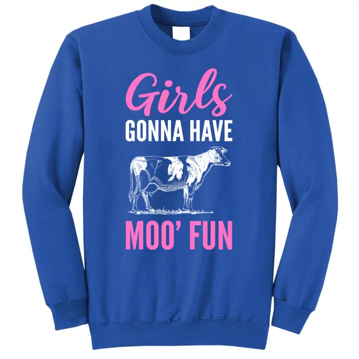 Moo Fun Farmhands Funny Gift Tall Sweatshirt