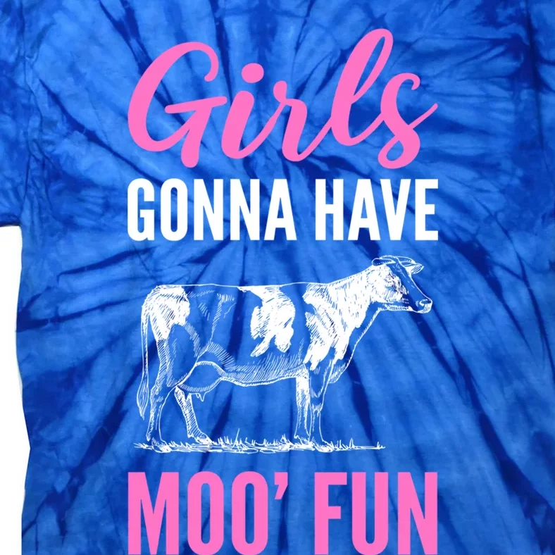 Moo Fun Farmhands Funny Gift Tie-Dye T-Shirt