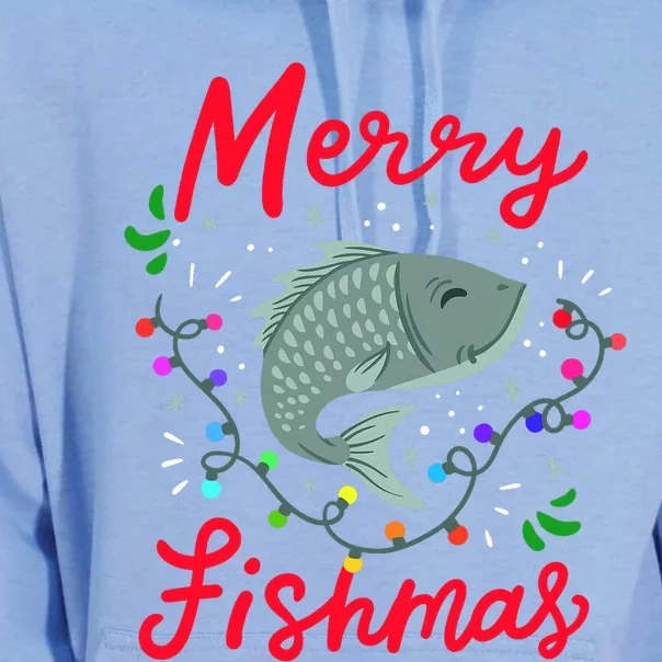 Merry Fishmas Fishing Christmas Matching Unisex Surf Hoodie