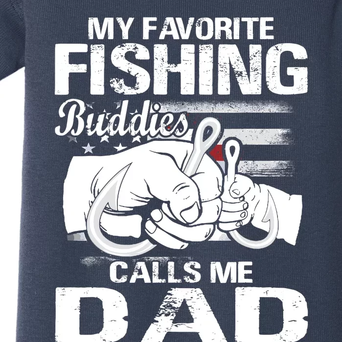 My Favorite Fishing Buddies Calls Me Dad Baby Bodysuit