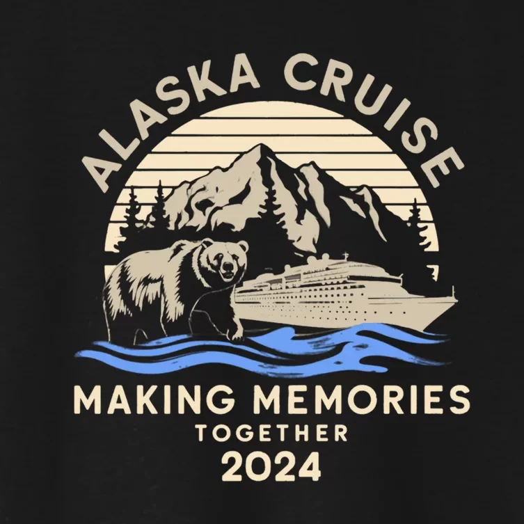 Matching Family Friends And Group Alaska Cruise 2024 Funny Women's Crop Top Tee