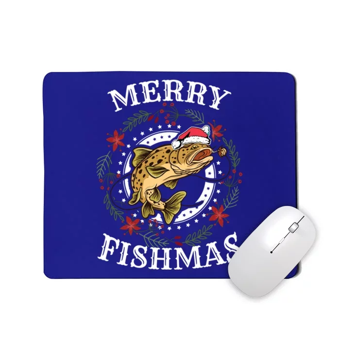 Merry Fishmas For Fisher Or Fishing Lover Gift Mousepad