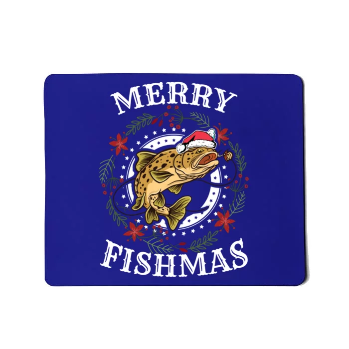 Merry Fishmas For Fisher Or Fishing Lover Gift Mousepad