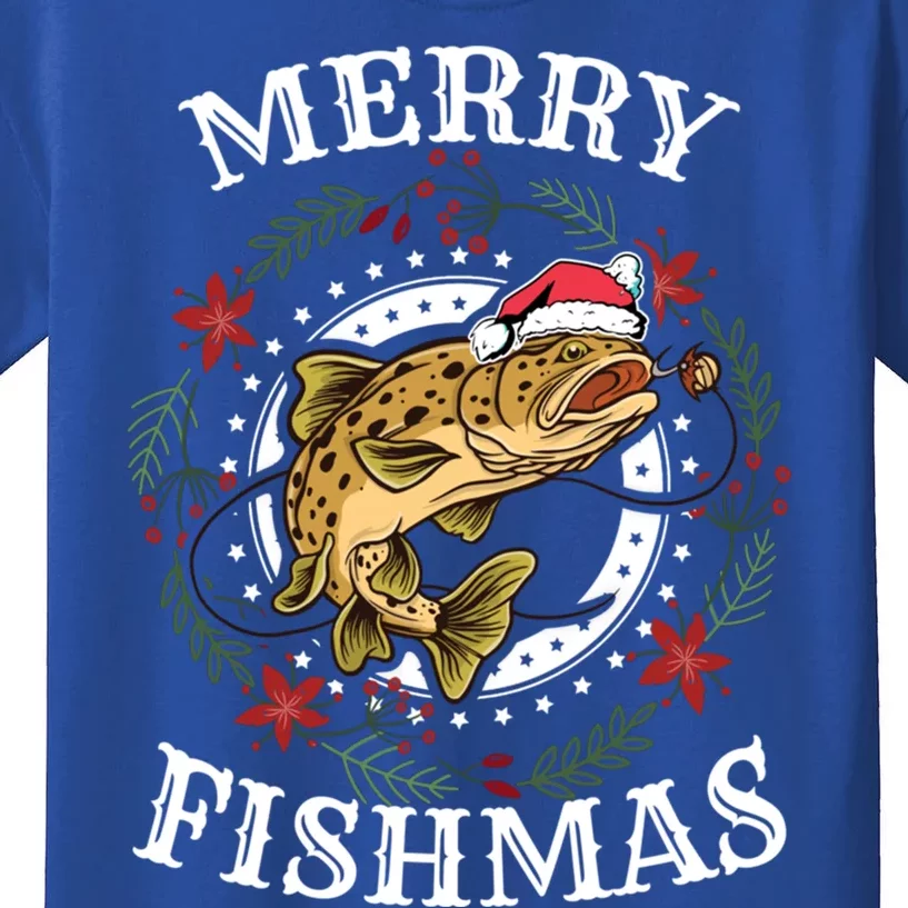 Merry Fishmas For Fisher Or Fishing Lover Gift Kids T-Shirt