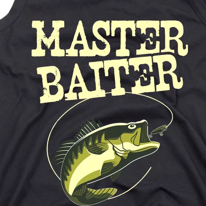 Masterbaiter Funny Fishing Fisherman Fish Master Baiter Tank Top