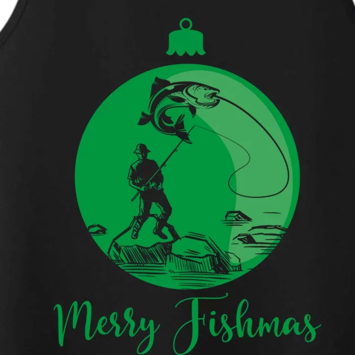 Merry Fishmas For Fisher And Anglers Gift Performance Tank