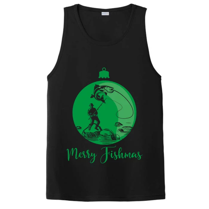 Merry Fishmas For Fisher And Anglers Gift Performance Tank