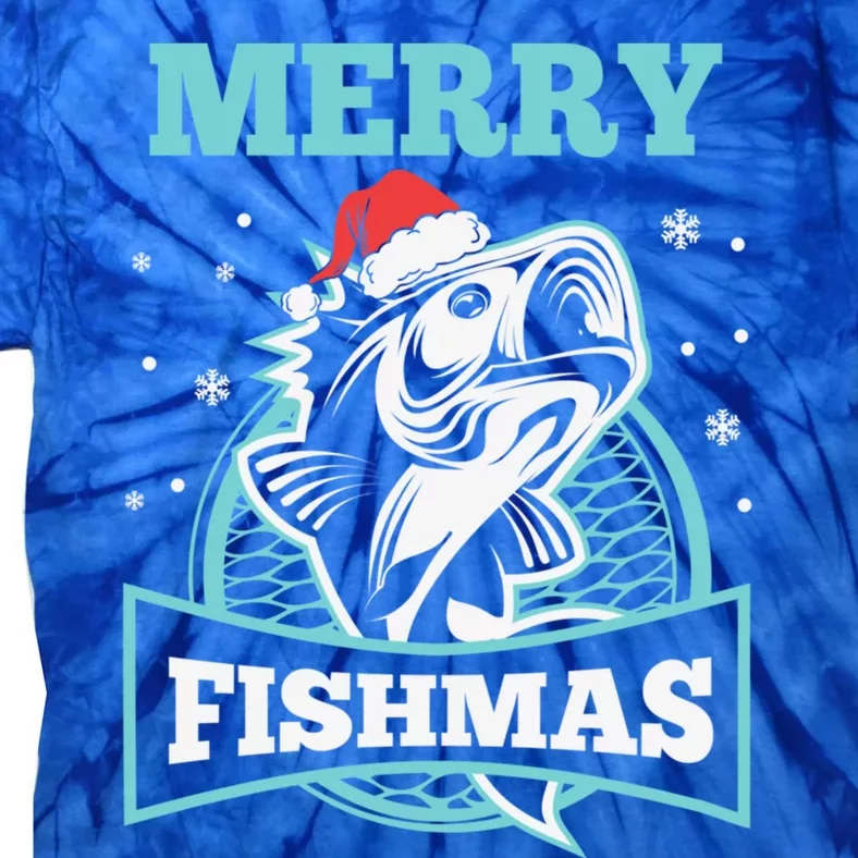 Merry Fishmas Funny Christmas For Fishers Fishing Fish Cool Gift Tie-Dye T-Shirt