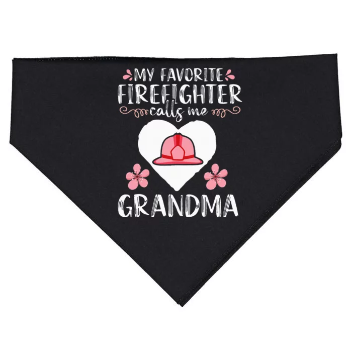 My Favorite Firefighter Calls Me Grandma Mom USA-Made Doggie Bandana