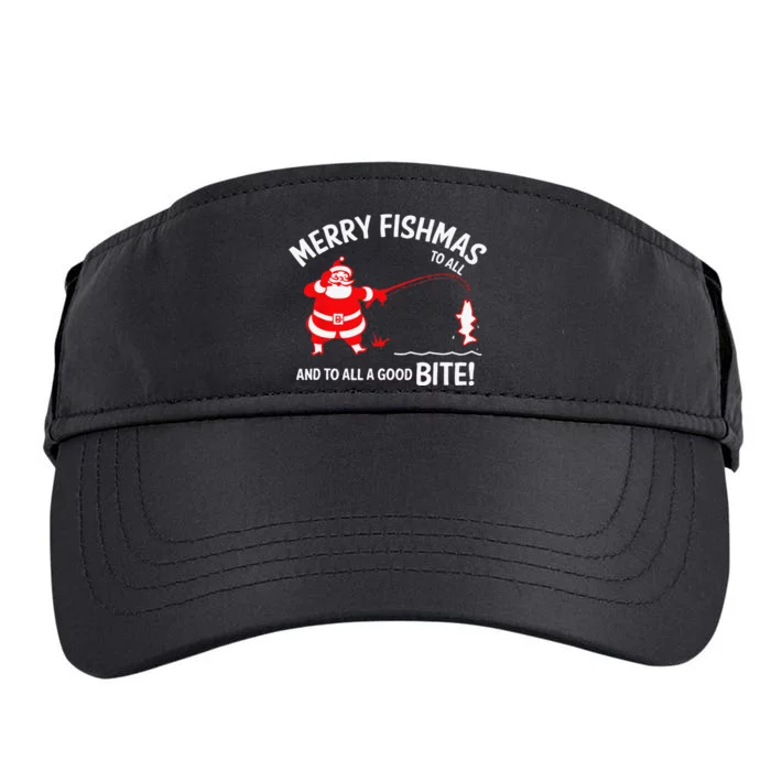 Merry Fishmas Funny Fish Fishing Fisherman Christmas Xmas Adult Drive Performance Visor