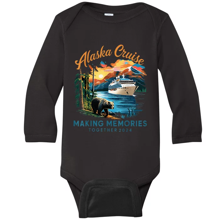 Matching Family Friends And Group Alaska Cruise 2024 Baby Long Sleeve Bodysuit