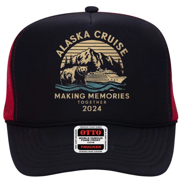 Matching Family Friends And Group Alaska Cruise 2024 High Crown Mesh Trucker Hat