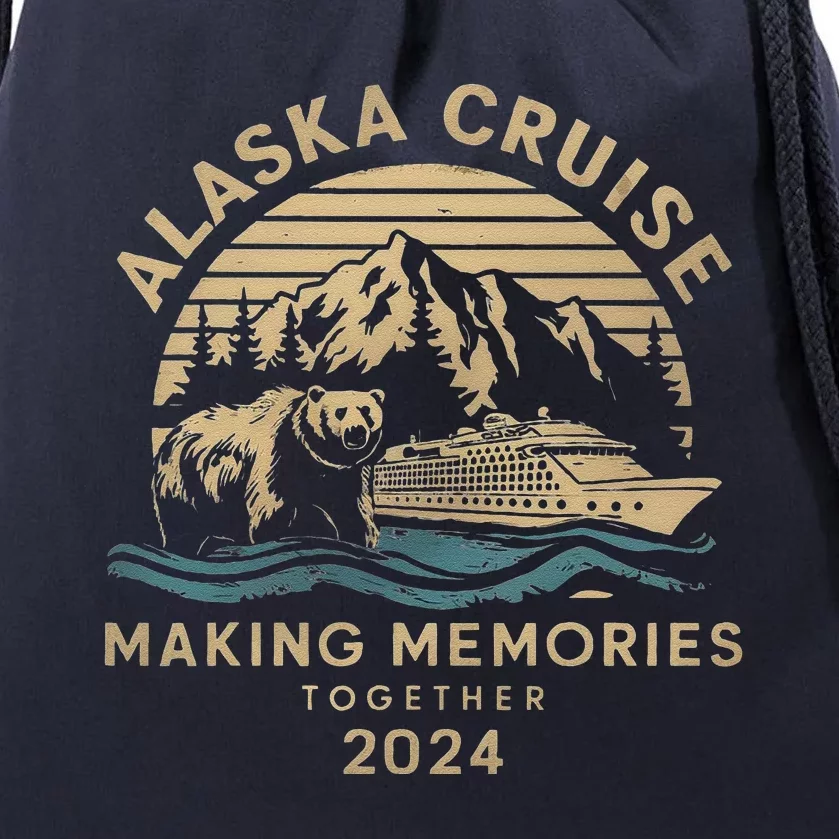 Matching Family Friends And Group Alaska Cruise 2024 Drawstring Bag