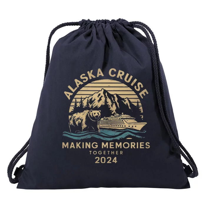 Matching Family Friends And Group Alaska Cruise 2024 Drawstring Bag