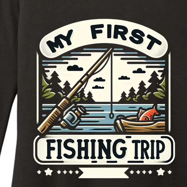 My First Fishing Trip Cool Gift Womens CVC Long Sleeve Shirt