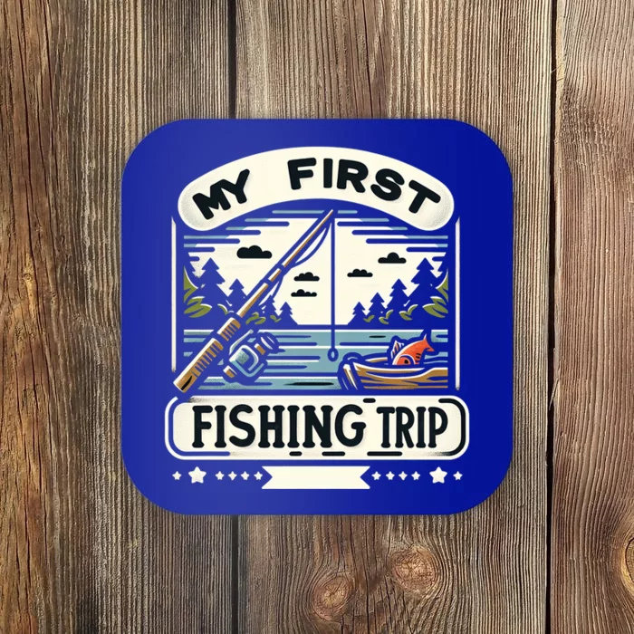 My First Fishing Trip Cool Gift Coaster