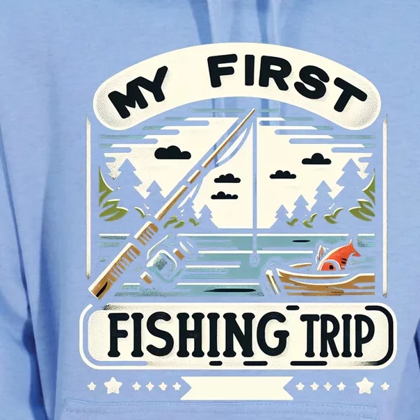 My First Fishing Trip Cool Gift Unisex Surf Hoodie