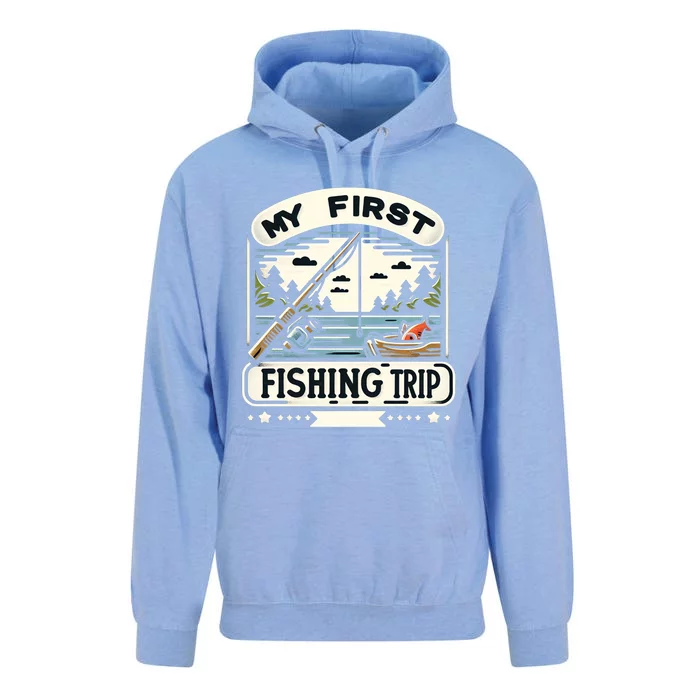 My First Fishing Trip Cool Gift Unisex Surf Hoodie