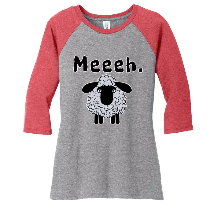 Meeeh Funny Farmer Women's Tri-Blend 3/4-Sleeve Raglan Shirt