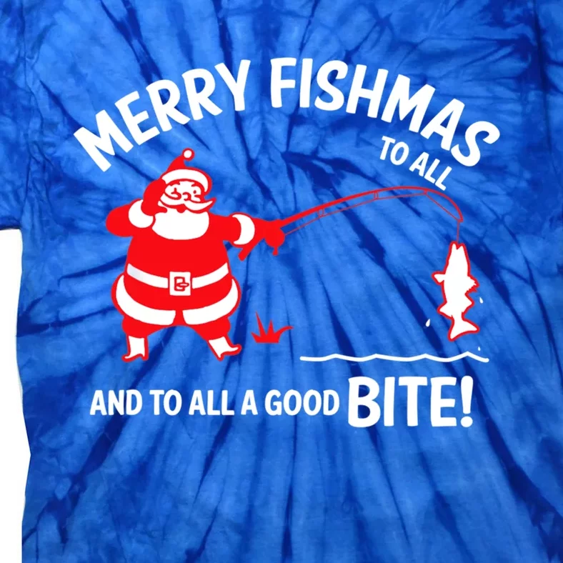 Merry Fishmas Funny Fish Fishing Fisher Christmas Xmas Cute Gift Tie-Dye T-Shirt