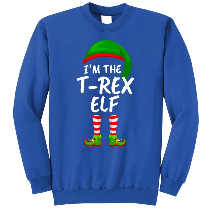 Matching Family Funny IM The Trex Elf Christmas Gift Tall Sweatshirt