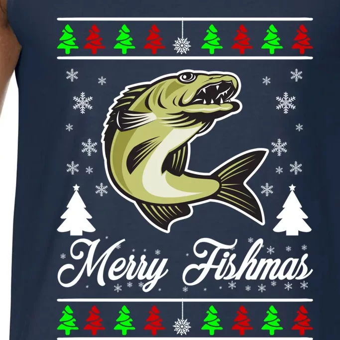 Merry Fishmas Funny Fisher Christmas Funny Gift Comfort Colors® Tank Top