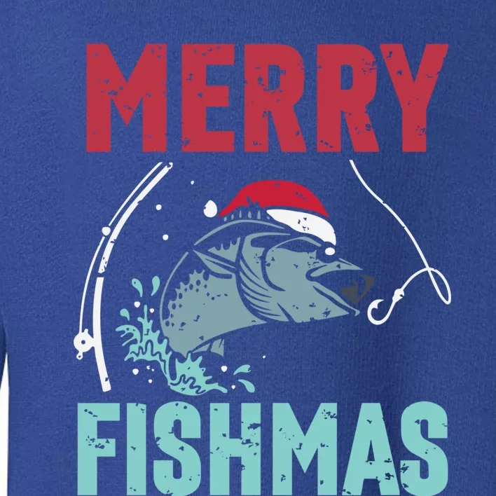 Merry Fishmas Funny Christmas For Family Fish Fisher Gift Toddler Sweatshirt