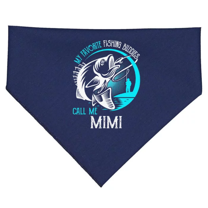 My Favorite Fishing Buddies Call Me Mimi USA-Made Doggie Bandana