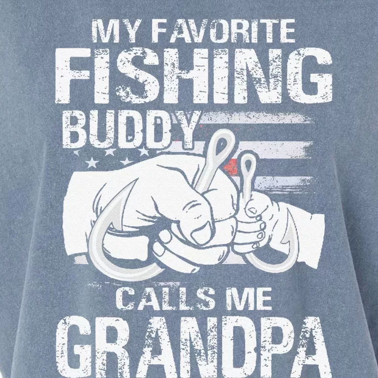 My Favorite Fishing Buddy Calls Me Grandpa Garment-Dyed Women's Muscle Tee