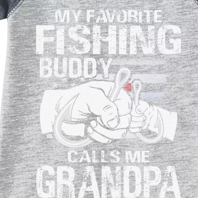 My Favorite Fishing Buddy Calls Me Grandpa Infant Baby Jersey Bodysuit