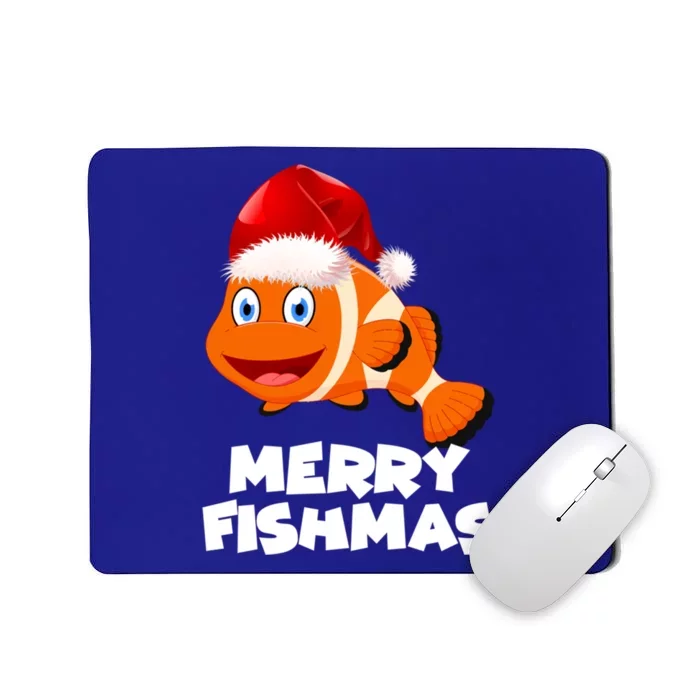 Merry Fishmas Fish Gift Mousepad