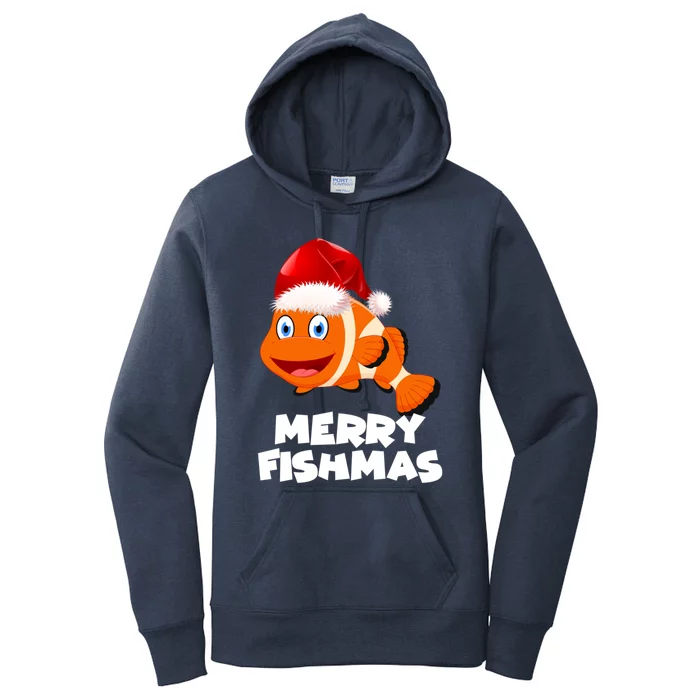 Merry Fishmas Fish Gift Women's Pullover Hoodie