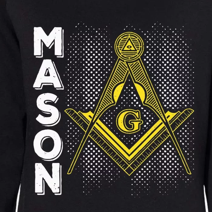 Masonic Freemasonry Fraternal Square Compass Mason Womens California Wash Sweatshirt