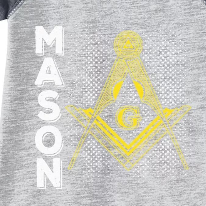 Masonic Freemasonry Fraternal Square Compass Mason Infant Baby Jersey Bodysuit