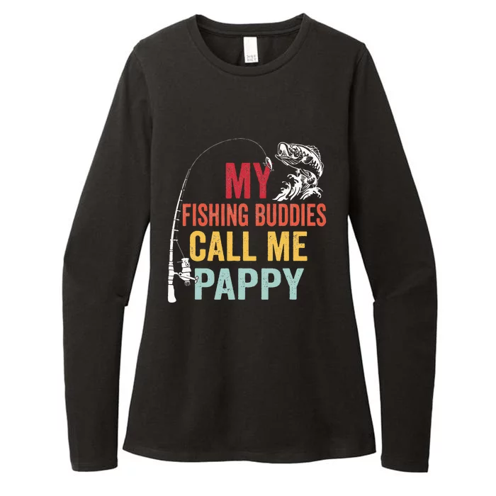 My Favorite Fishing Buddies Call Me Pappy Fisherman Womens CVC Long Sleeve Shirt