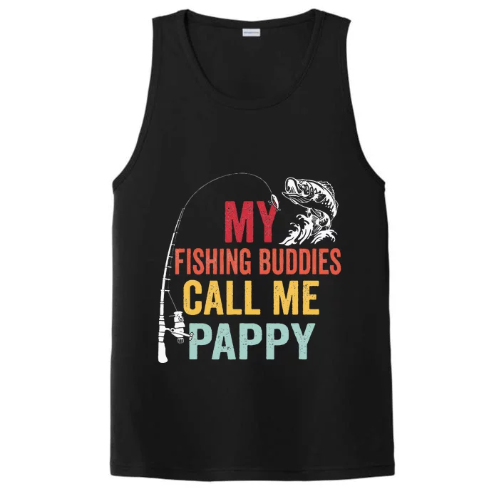 My Favorite Fishing Buddies Call Me Pappy Fisherman Performance Tank