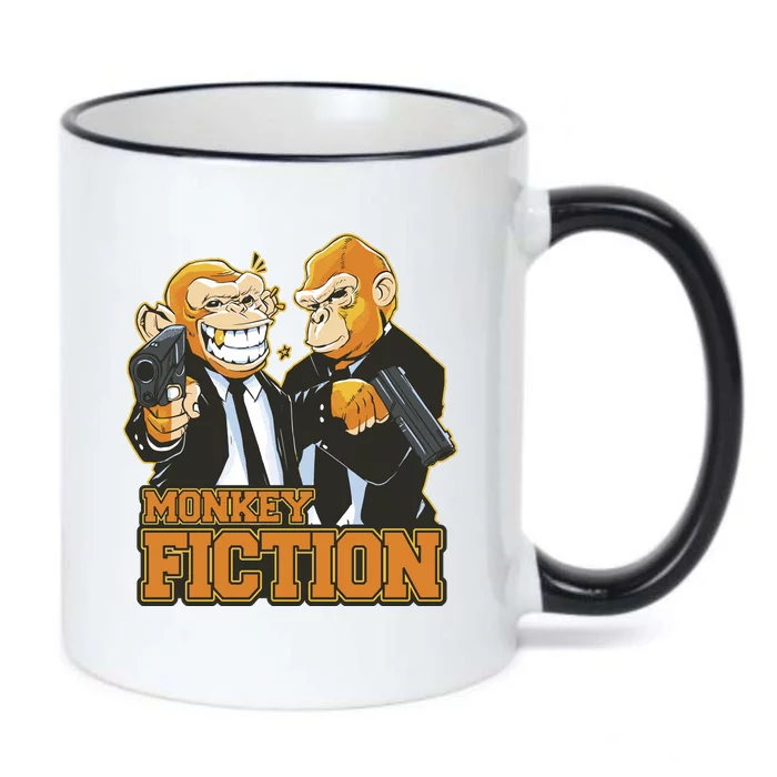 Monkey Fiction Funny Black Color Changing Mug