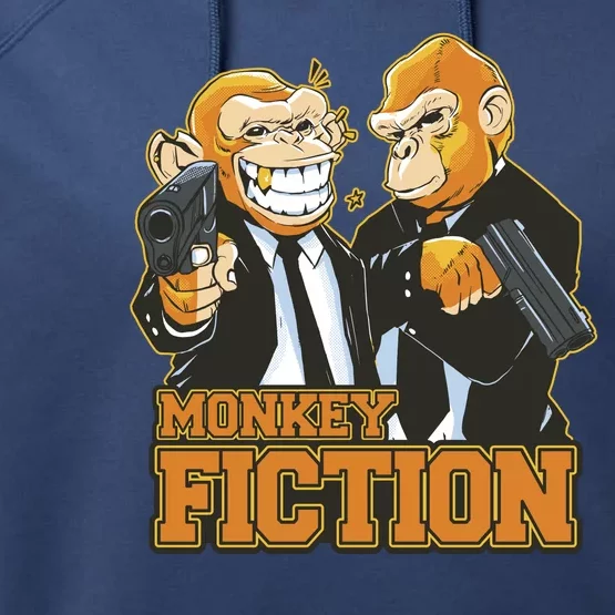 Monkey Fiction Funny Performance Fleece Hoodie