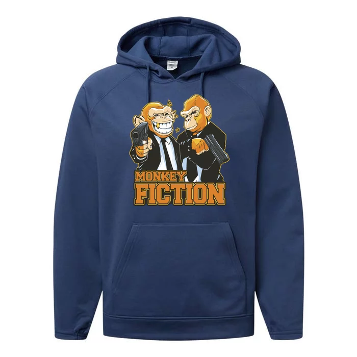 Monkey Fiction Funny Performance Fleece Hoodie