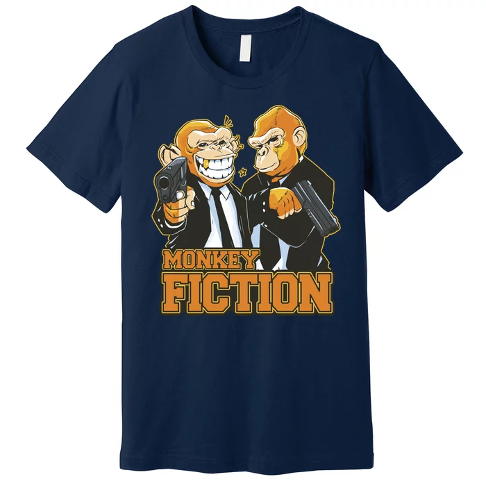 Monkey Fiction Funny Premium T-Shirt